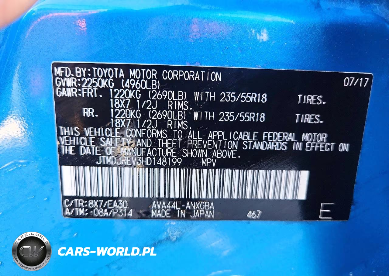 2017 Toyota Rav4 Hv Limited VIN:JTMDJREV3HD148199 - 14