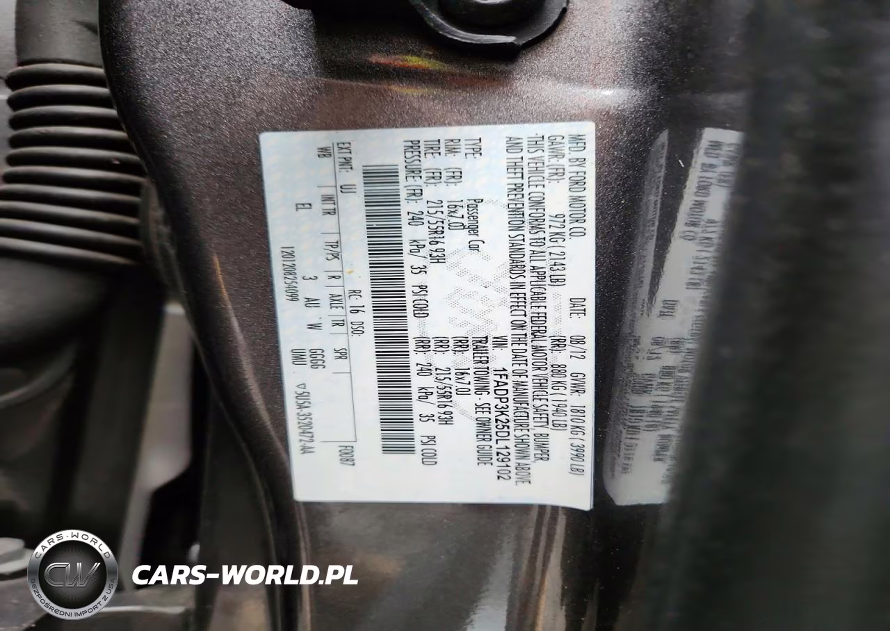 2013 Ford Focus Se VIN:1FADP3K25DL129102 - 12