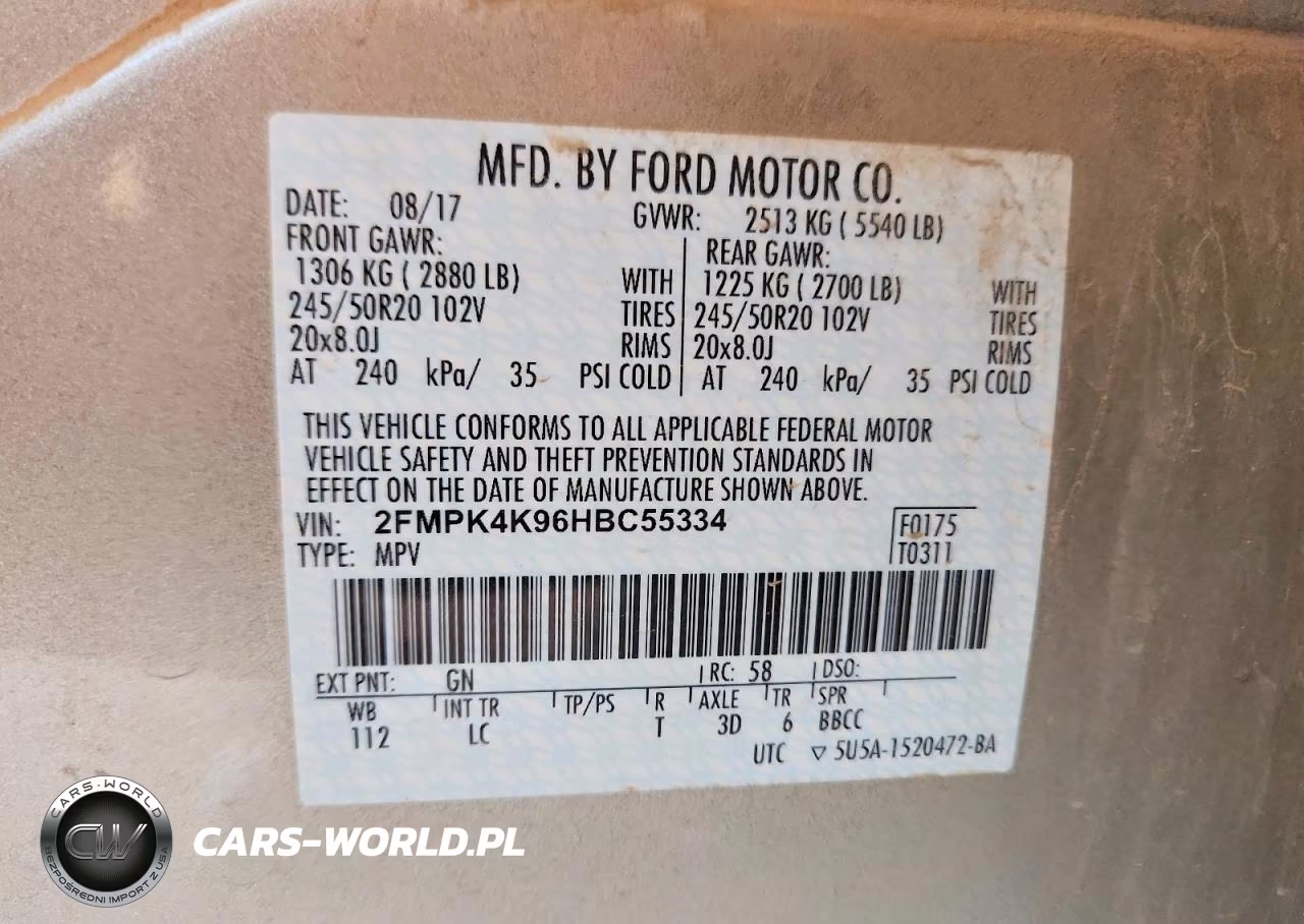 2017 Ford Edge Titanium VIN:2FMPK4K96HBC55334 - 13