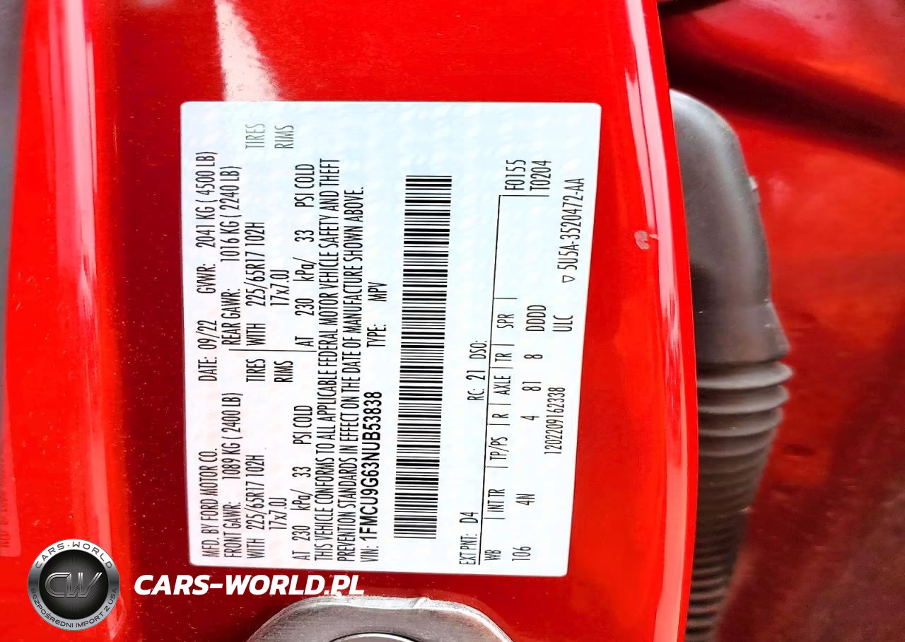 2022 Ford Escape Se VIN:1FMCU9G63NUB53838 - 13