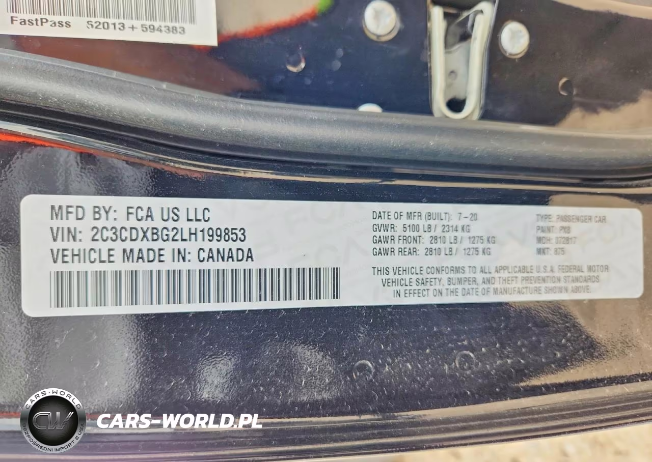 2020 Dodge Charger VIN:2C3CDXBG2LH199853 - 13