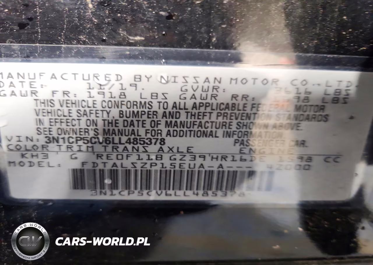 2020 Nissan Kicks Sv VIN:3N1CP5CV6LL485378 - 13