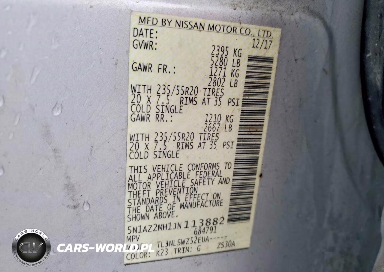 2018 Nissan Murano Platinum VIN:5N1AZ2MH1JN113882 - 13