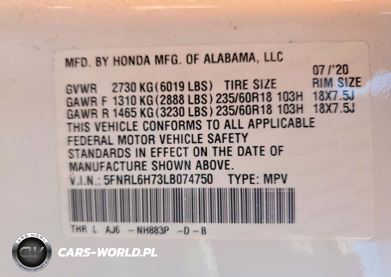 2020 Honda Odyssey Exl VIN:5FNRL6H73LB074750 - 14