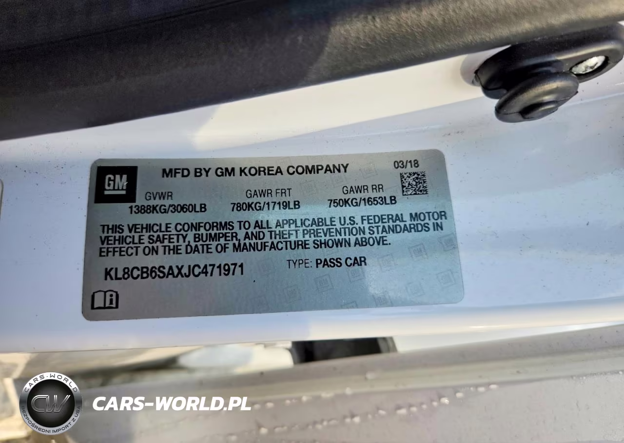 2018 Chevrolet Spark Ls VIN:KL8CB6SAXJC471971 - 13
