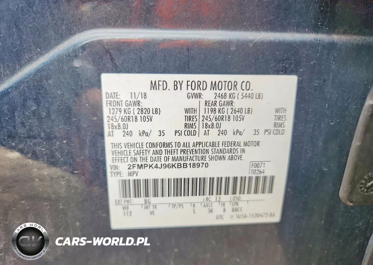 2019 Ford Edge Sel VIN:2FMPK4J96KBB18970 - 13