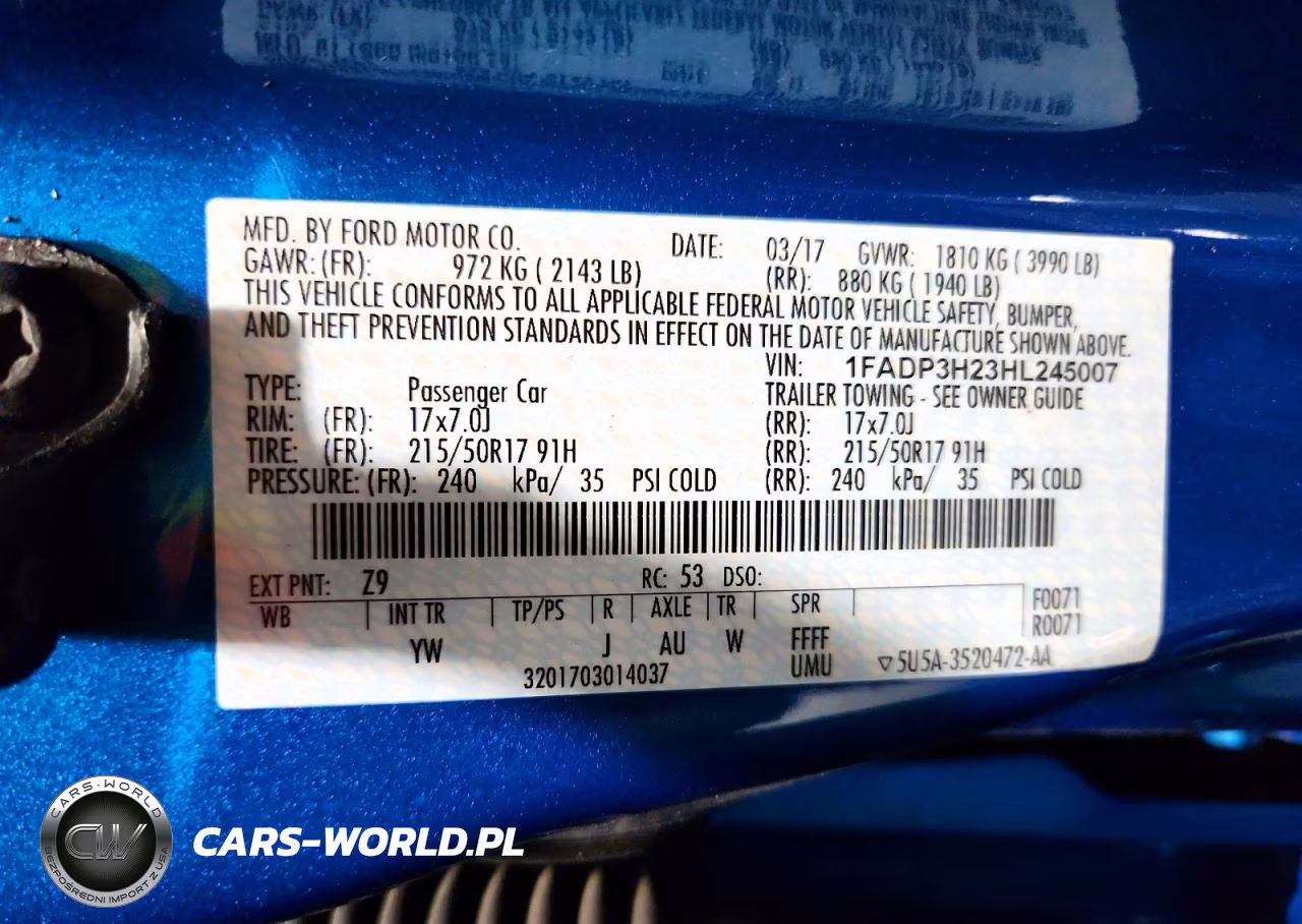 2017 Ford Focus Sel VIN:1FADP3H23HL245007 - 12