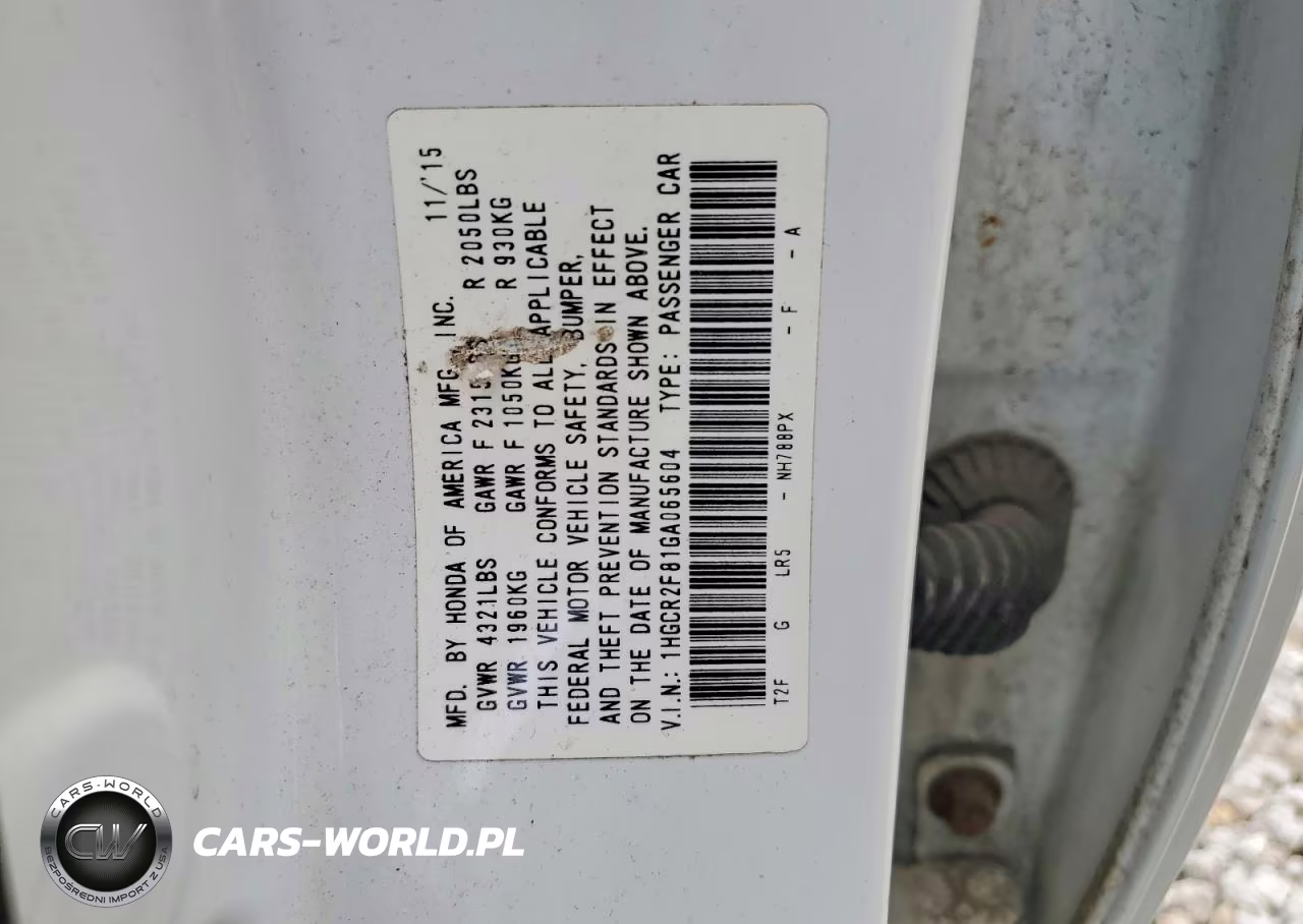 2016 Honda Accord Exl VIN:1HGCR2F81GA065604 - 12