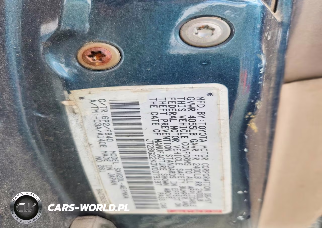 1997 Toyota Camry Le VIN:JT2BG22K0V0079197 - 12