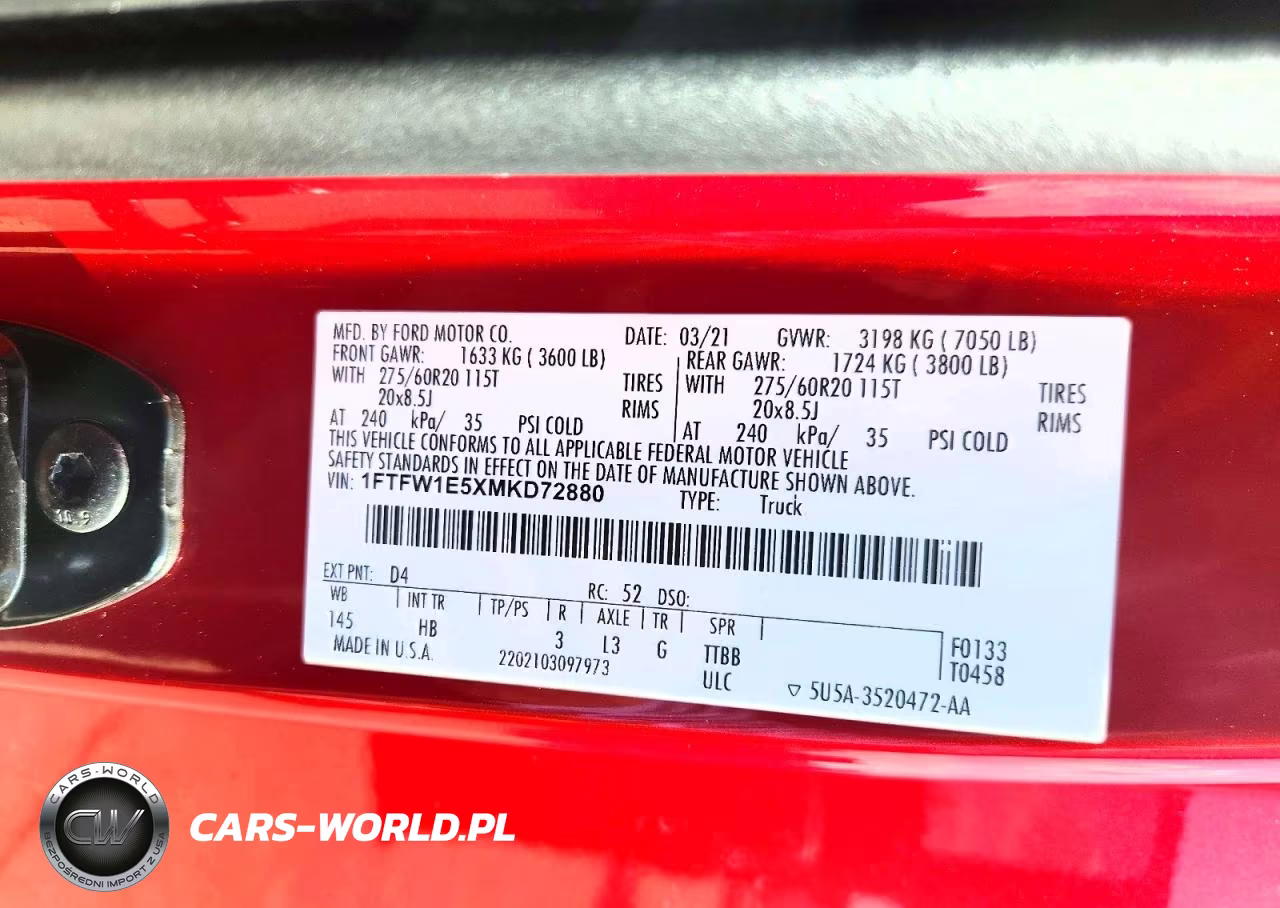2021 Ford F150 Supercrew VIN:1FTFW1E5XMKD72880 - 12