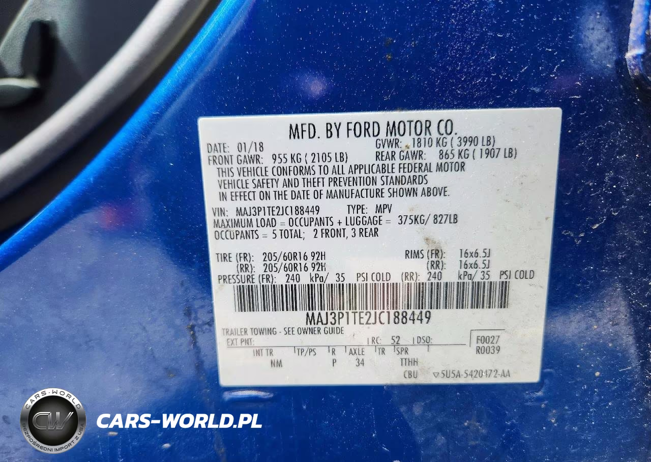 2018 Ford Ecosport Se VIN:MAJ3P1TE2JC188449 - 12