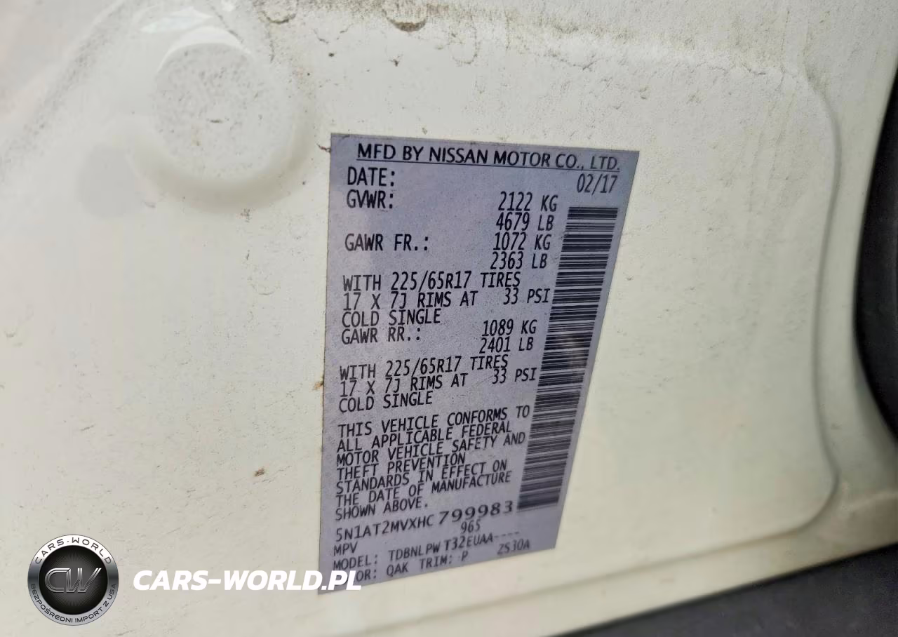 2017 Nissan Rogue S VIN:5N1AT2MVXHC799983 - 13