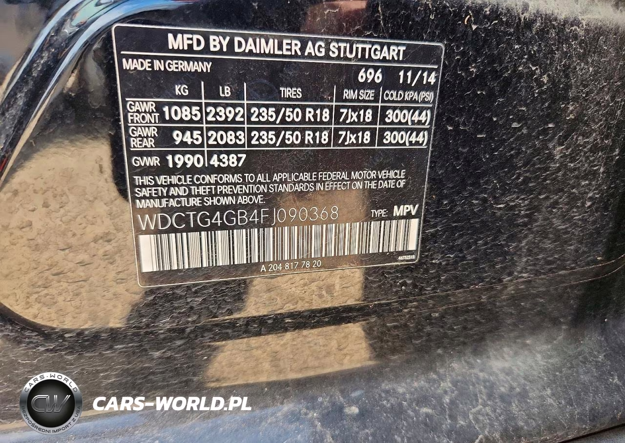 2015 Mercedes-Benz Gla 250 4Matic VIN:WDCTG4GB4FJ090368 - 13