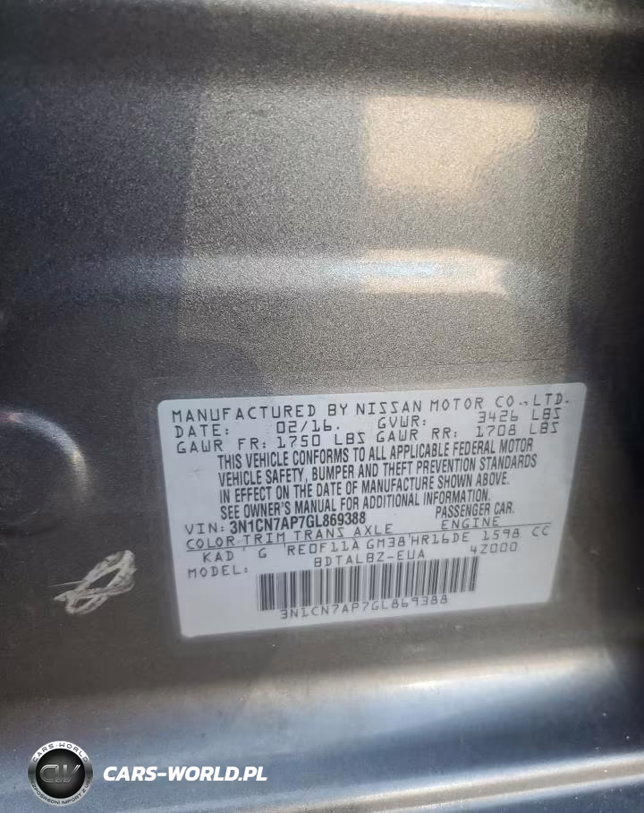 2016 Nissan Versa S VIN:3N1CN7AP7GL869388 - 23