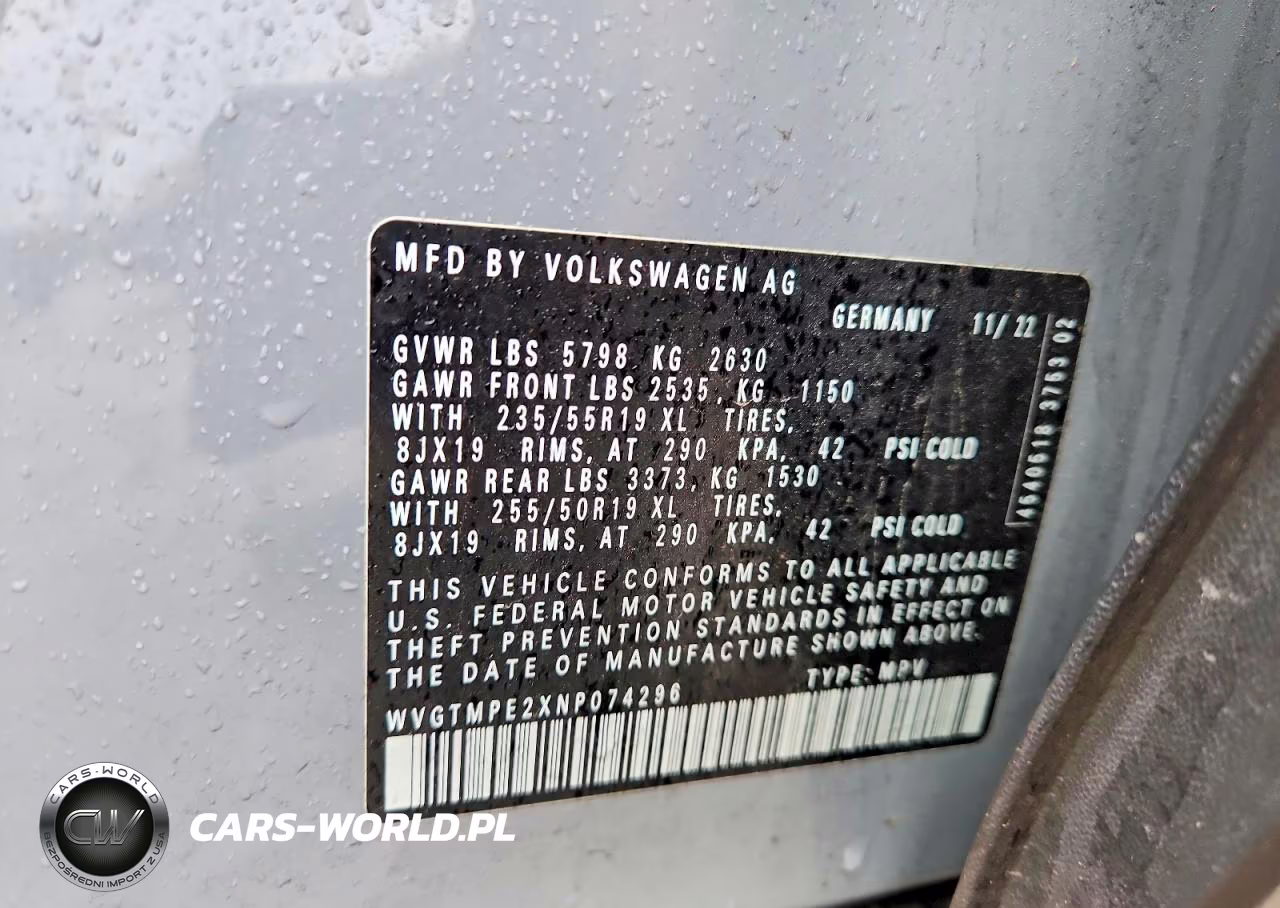 2022 Volkswagen Id.4 Pro S VIN:WVGTMPE2XNP074296 - 12