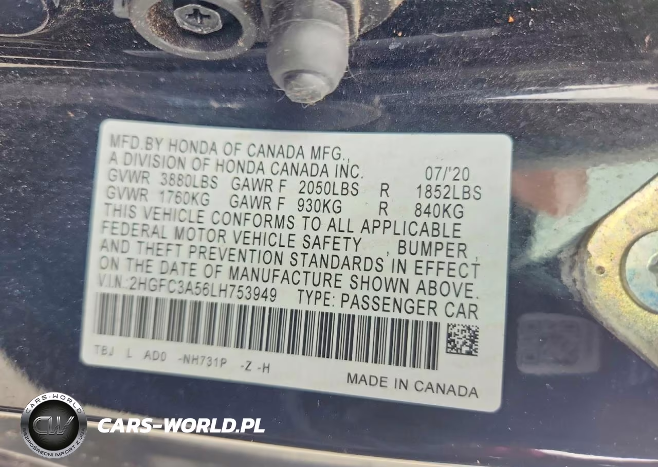 2020 Honda Civic Si VIN:2HGFC3A56LH753949 - 12
