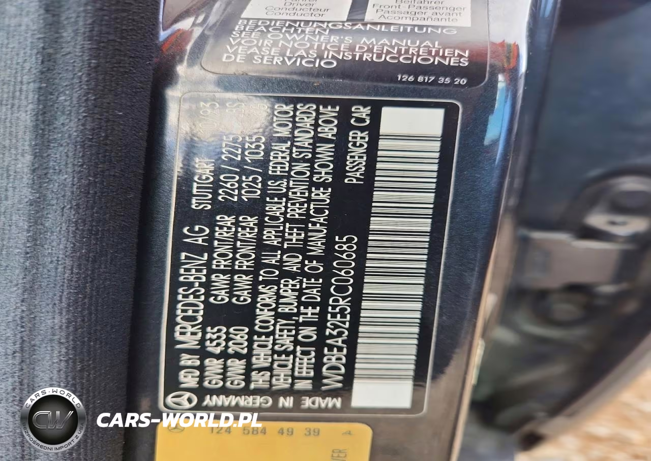 1994 Mercedes-Benz E 320 VIN:WDBEA32E5RC060685 - 12