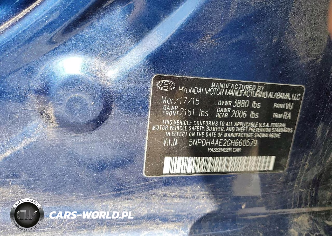 2016 Hyundai Elantra Se VIN:5NPDH4AE2GH660579 - 13