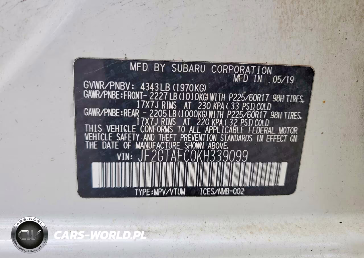 2019 Subaru Crosstrek Premium VIN:JF2GTAEC0KH339099 - 13