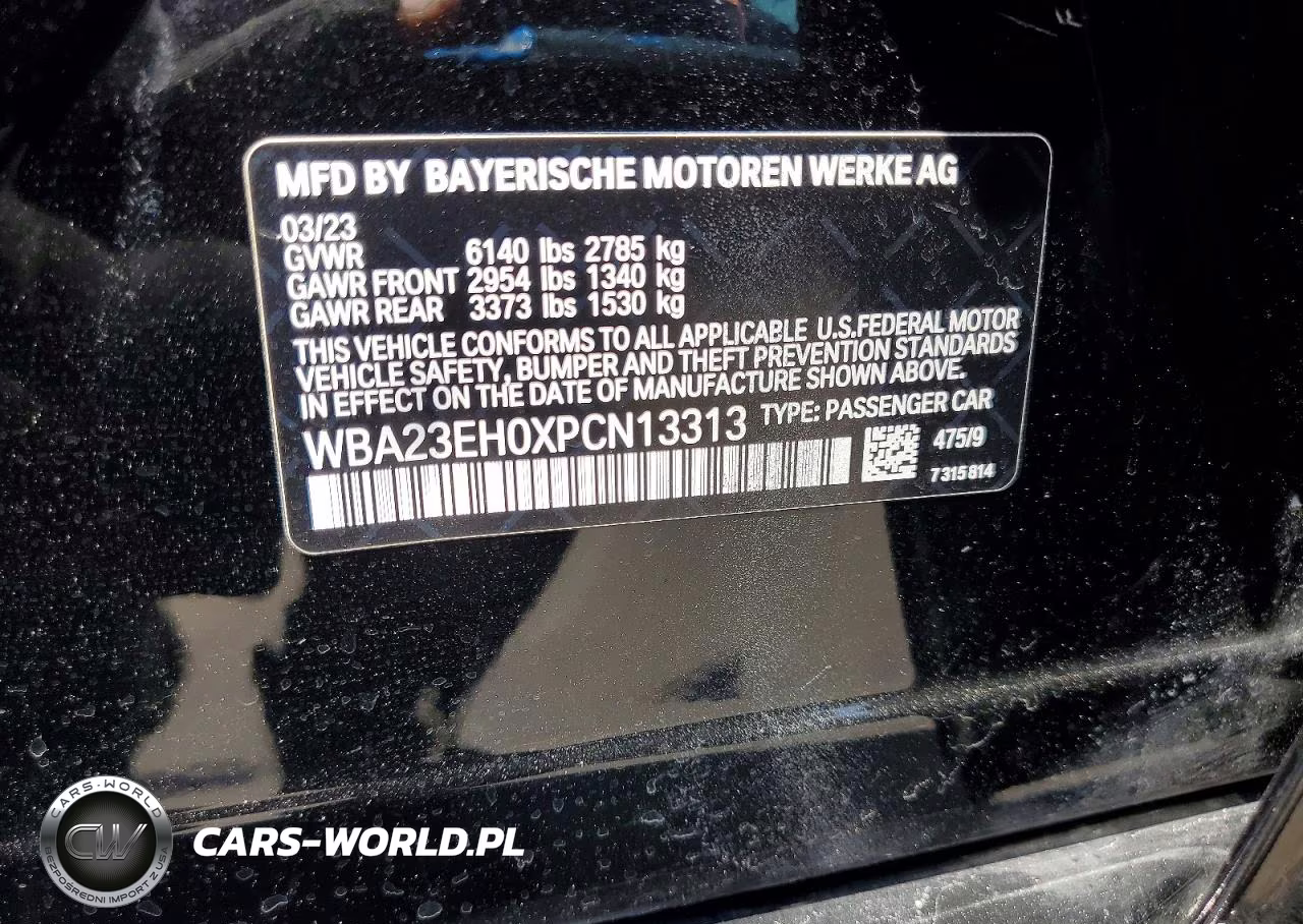 2023 BMW 740 I VIN:WBA23EH0XPCN13313 - 13