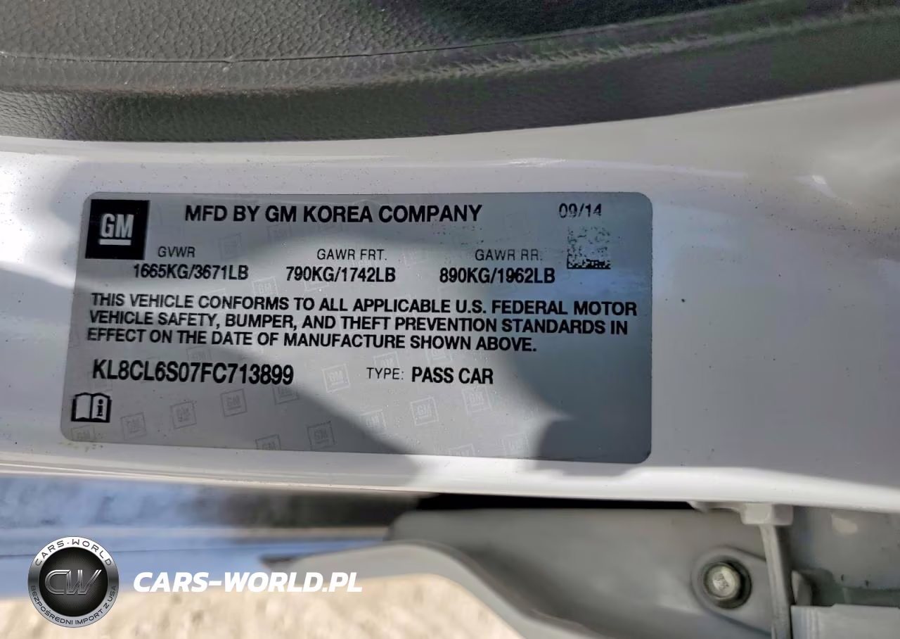 2015 Chevrolet Spark 2Lt VIN:KL8CL6S07FC713899 - 14