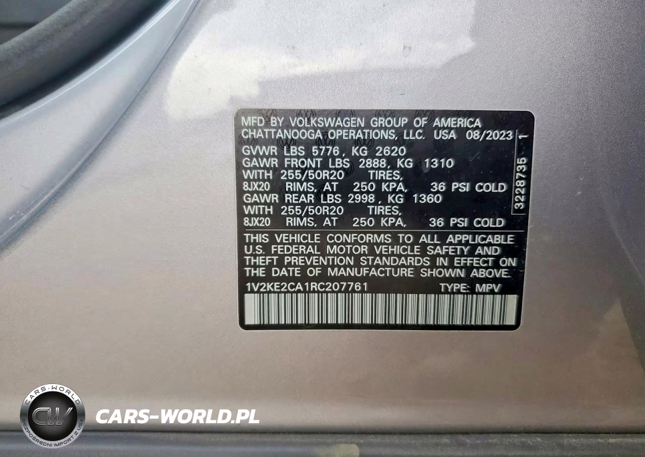 2024 Volkswagen Atlas Cross Sport Se VIN:1V2KE2CA1RC207761 - 14