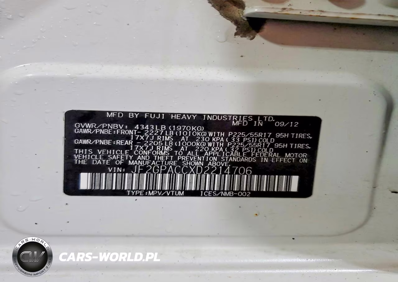 2013 Subaru Xv Crosstrek 2.0 Premium VIN:JF2GPACCXD2214706 - 13