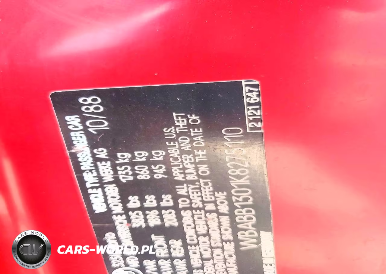 1989 BMW 325 I VIN:WBABB1301K8275110 - 12