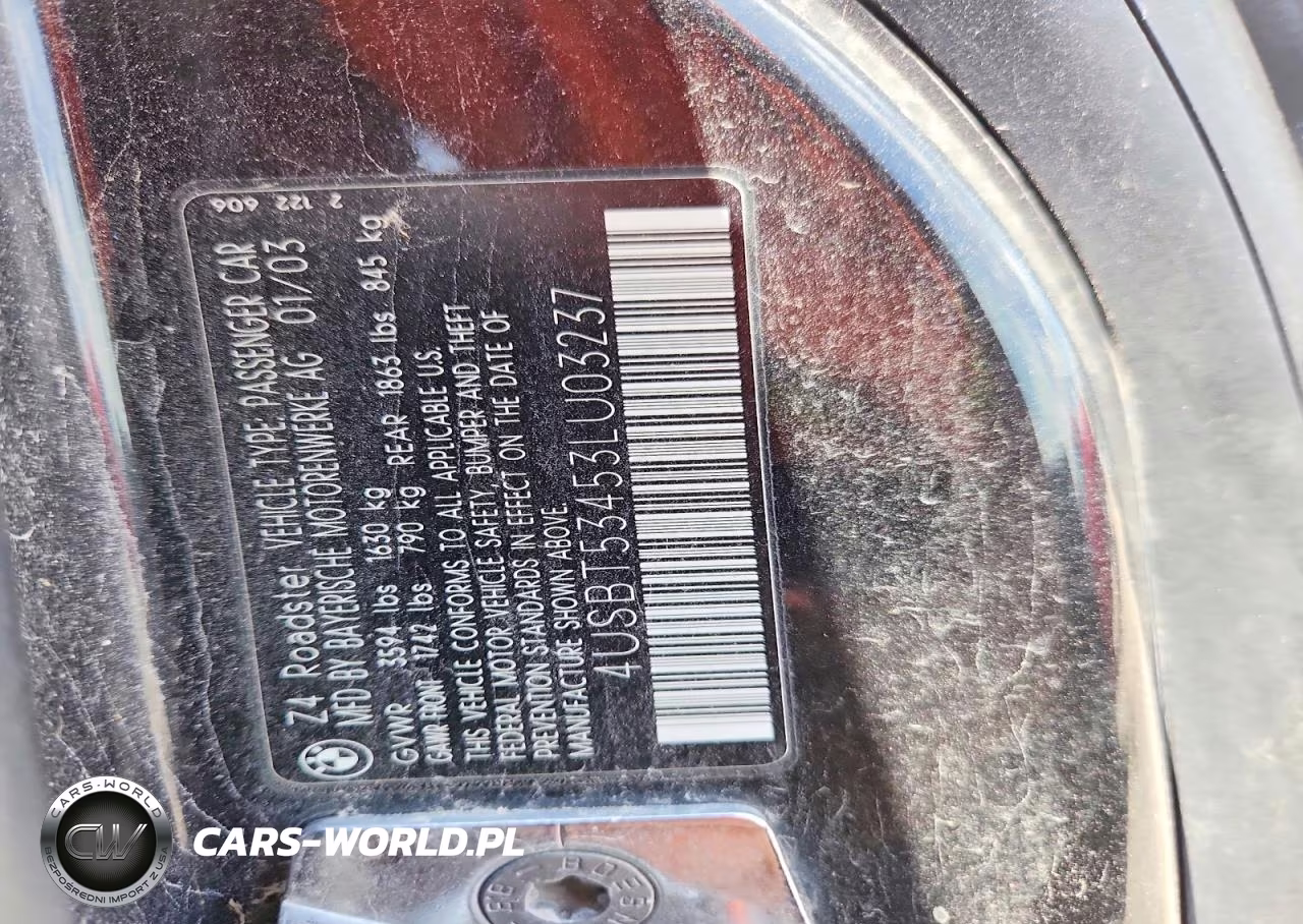 2003 BMW Z4 3.0 VIN:4USBT53453LU03237 - 12