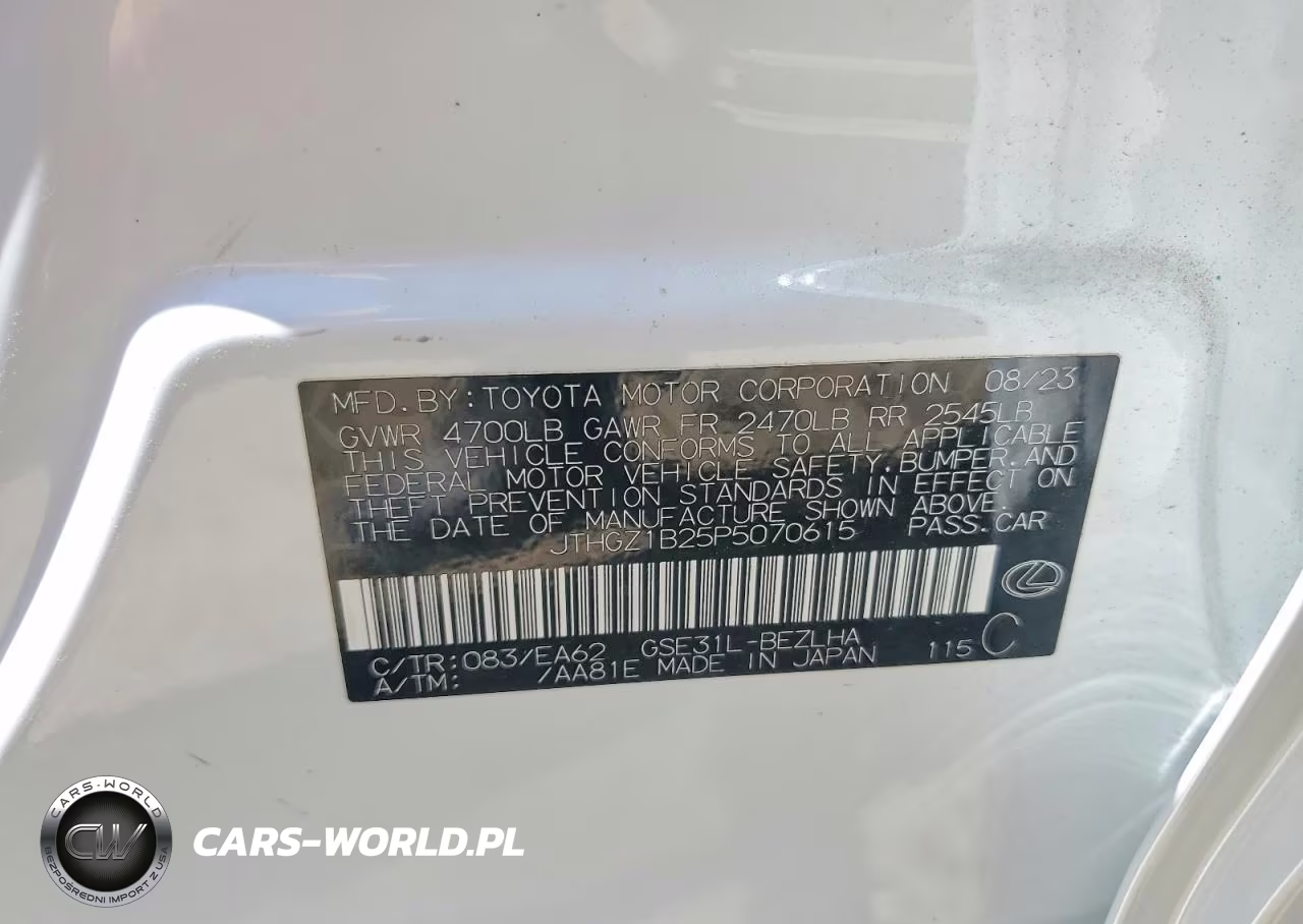 2023 Lexus Is 350 F Sport VIN:JTHGZ1B25P5070615 - 12