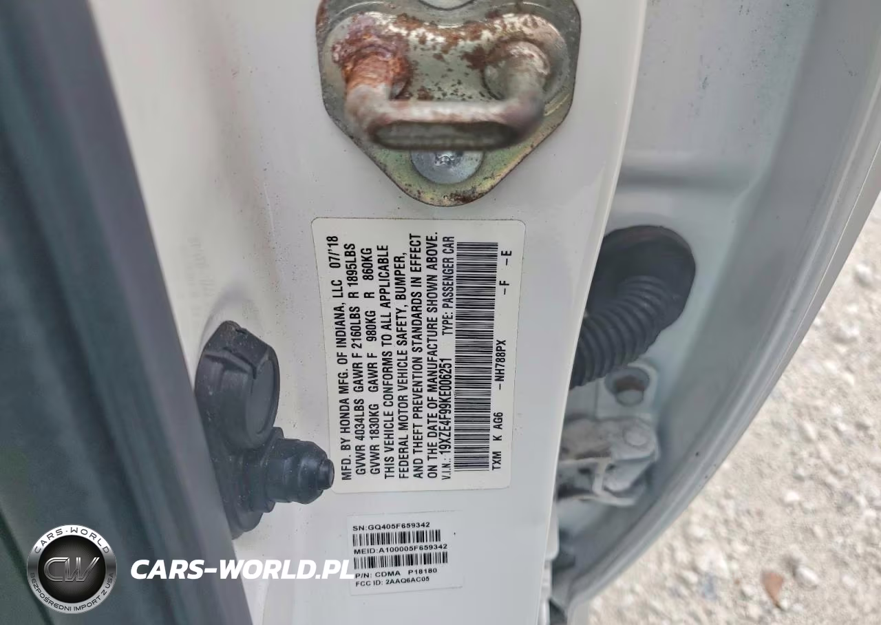 2019 Honda Insight Touring VIN:19XZE4F99KE006251 - 12