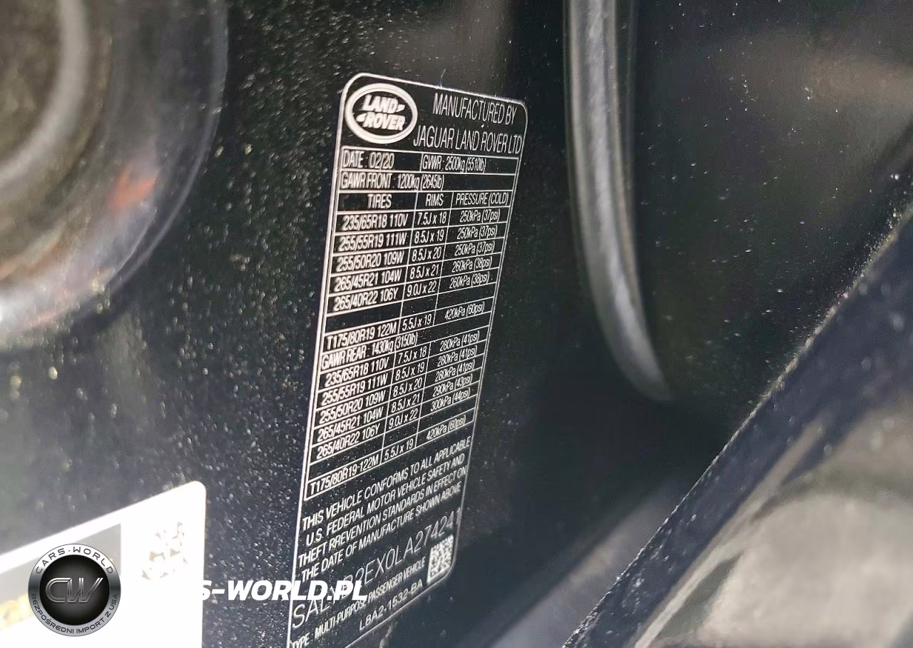 2020 Land Rover Range Rover VIN:SALYB2EX0LA274241 - 14