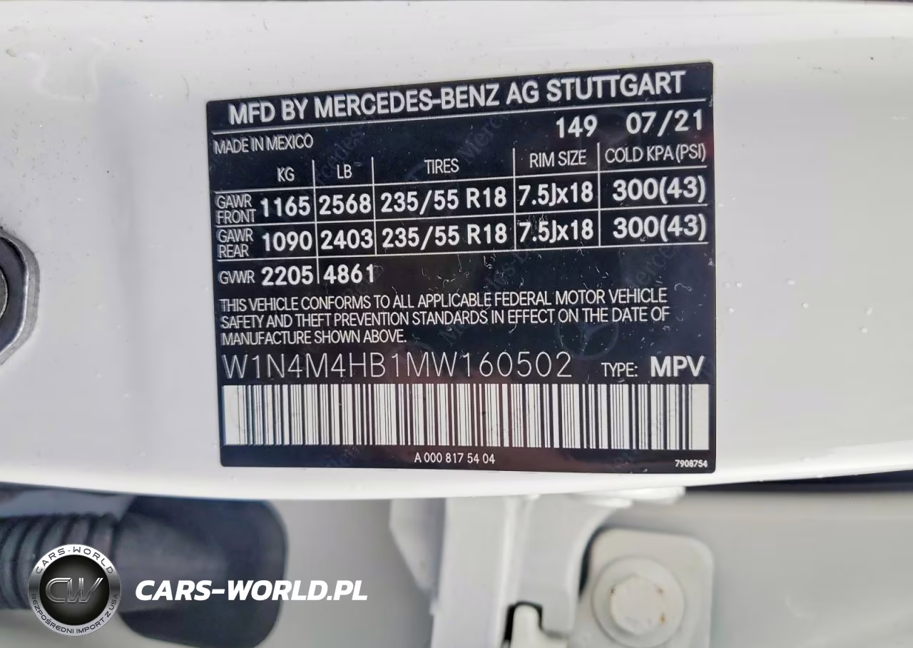 2021 Mercedes-Benz Glb 250 4Matic VIN:W1N4M4HB1MW160502 - 13