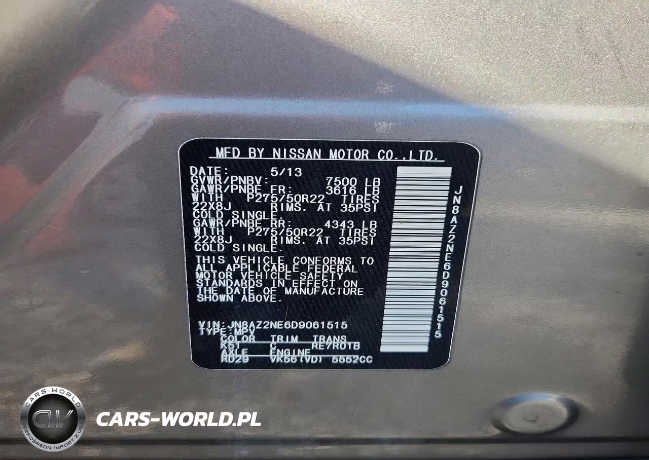 2013 Infiniti Qx56 Base VIN:JN8AZ2NE6D9061515 - 13