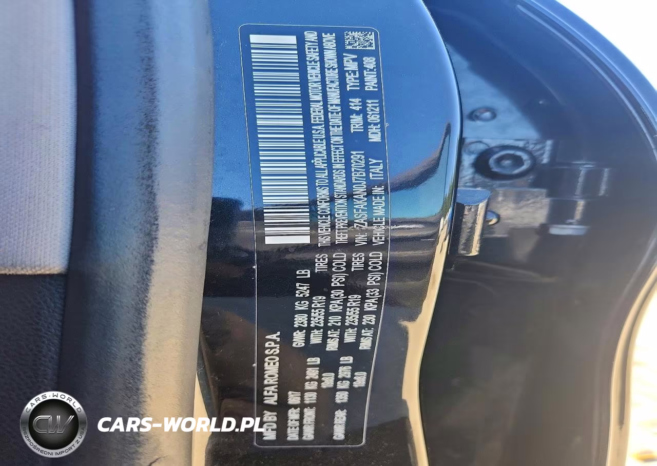 2018 Alfa Romeo Stelvio VIN:ZASFAKAN0J7B70291 - 13