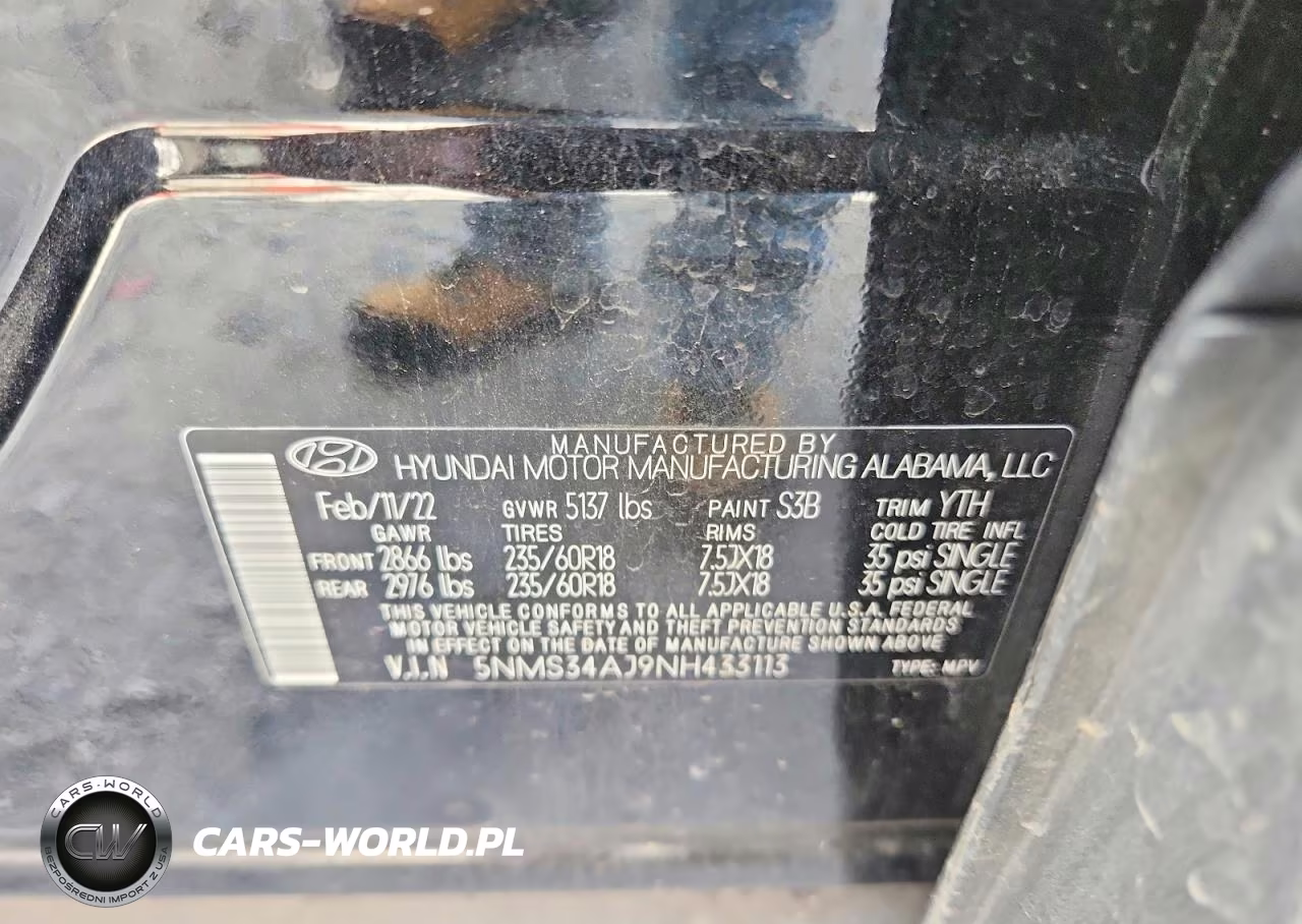 2022 Hyundai Santa Fe Sel VIN:5NMS34AJ9NH433113 - 13