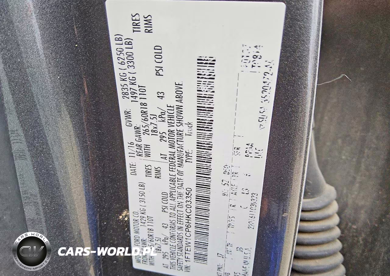 2017 Ford F150 Supercrew VIN:1FTEW1CP6HKC03350 - 12