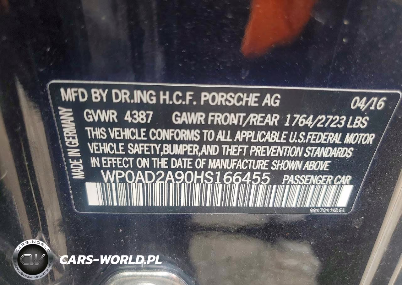 2017 Porsche 911 Turbo VIN:WP0AD2A90HS166455 - 12
