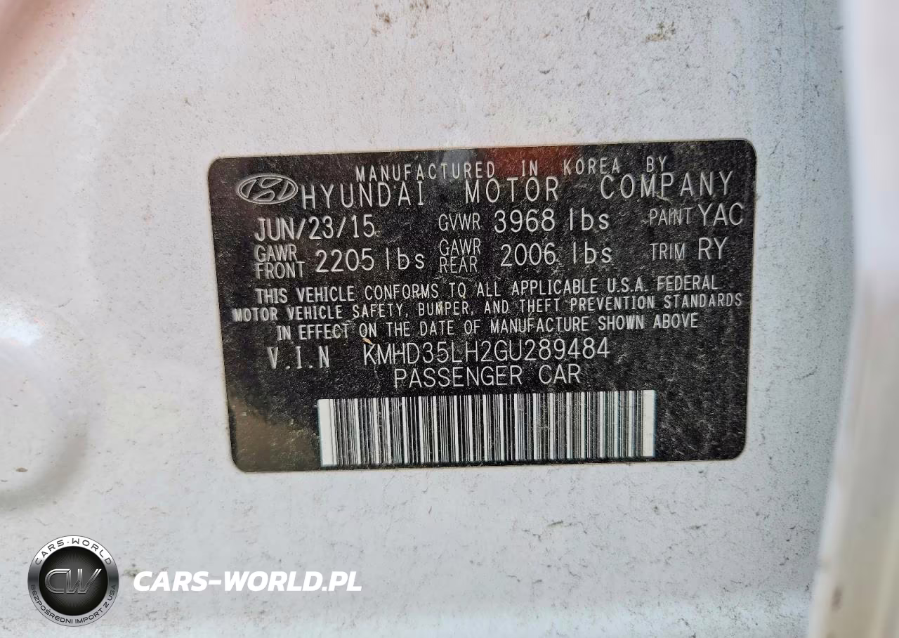 2016 Hyundai Elantra Gt Base VIN:KMHD35LH2GU289484 - 12