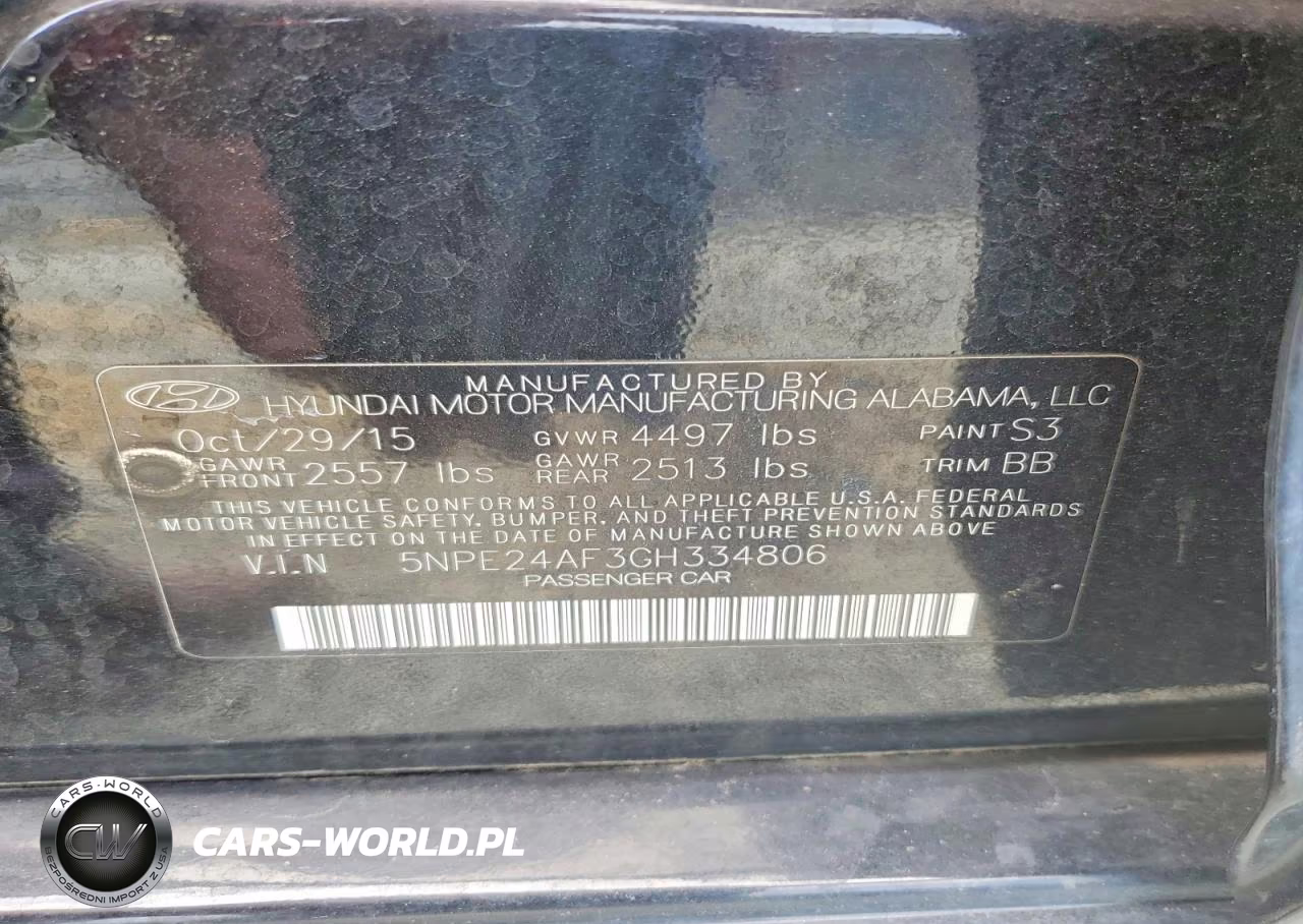 2016 Hyundai Sonata Se VIN:5NPE24AF3GH334806 - 12