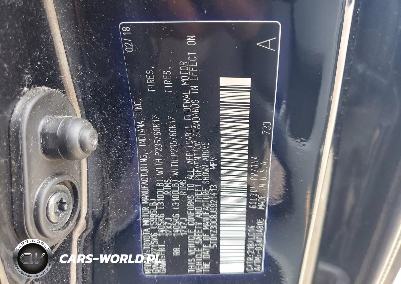 2018 Toyota Sienna Xle 8-Passenger VIN:5TDYZ3DC8JS921413 - 13