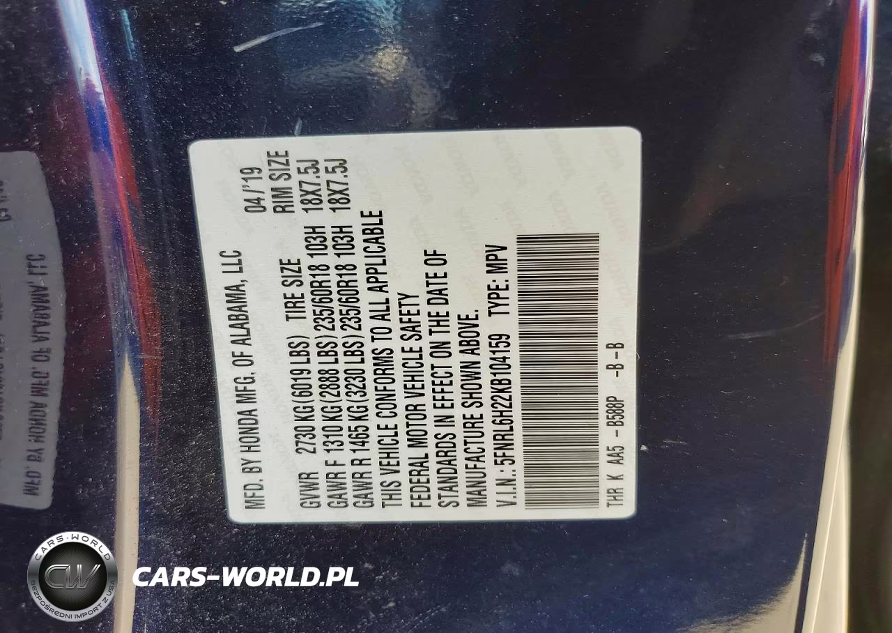 2019 Honda Odyssey Lx VIN:5FNRL6H22KB104159 - 14