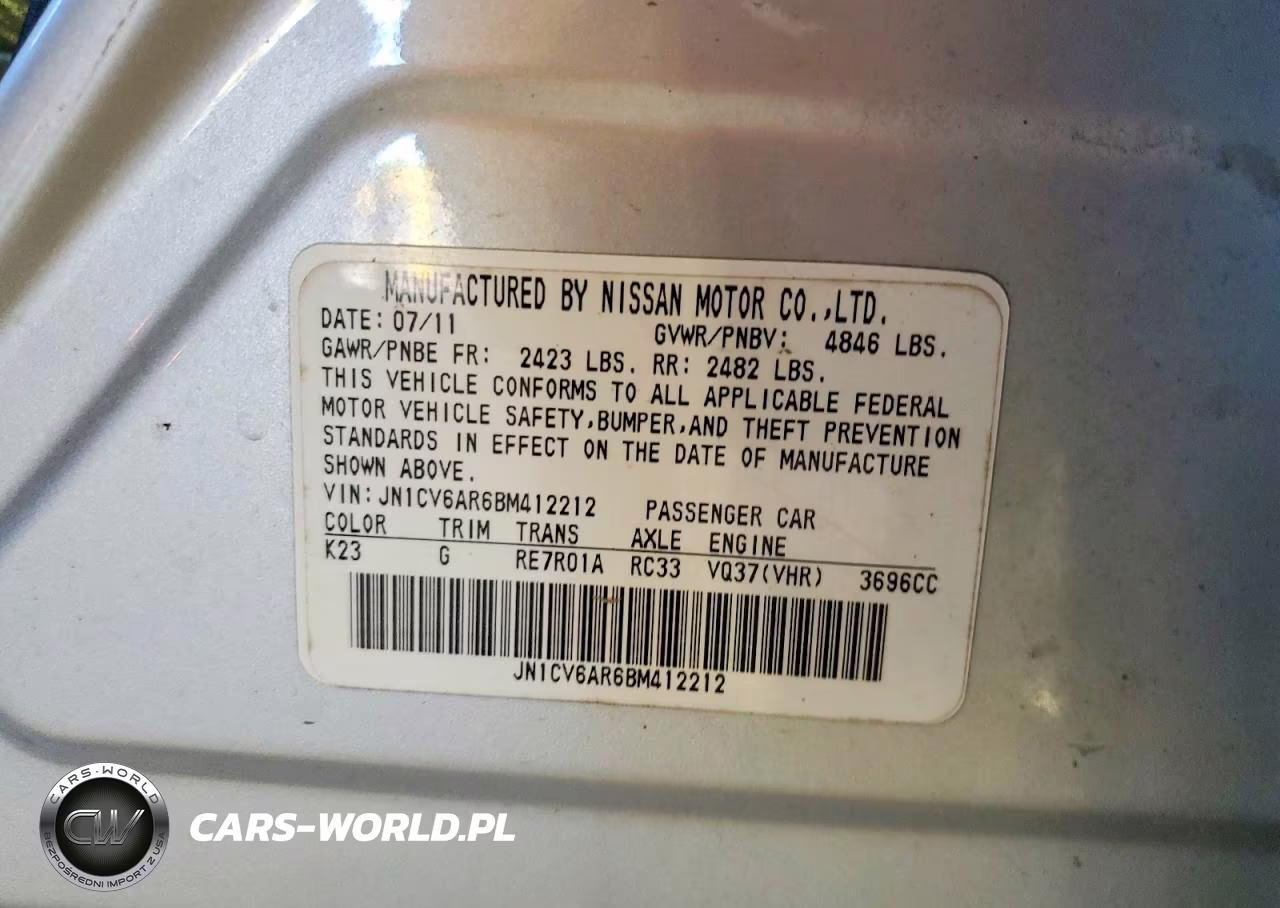 2011 Infiniti G37 Sedan X VIN:JN1CV6AR6BM412212 - 12