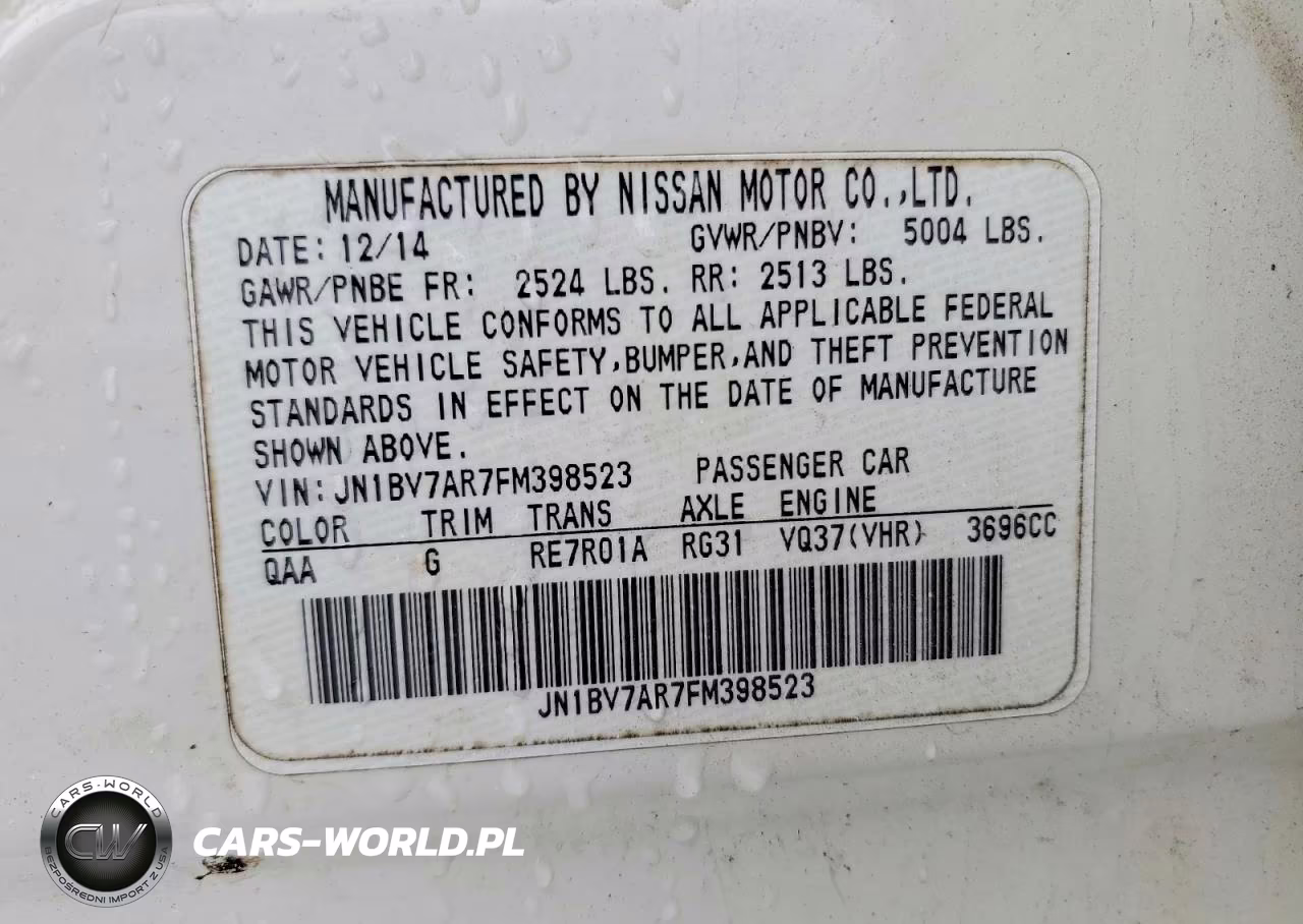 2015 Infiniti Q50 Premium VIN:JN1BV7AR7FM398523 - 12
