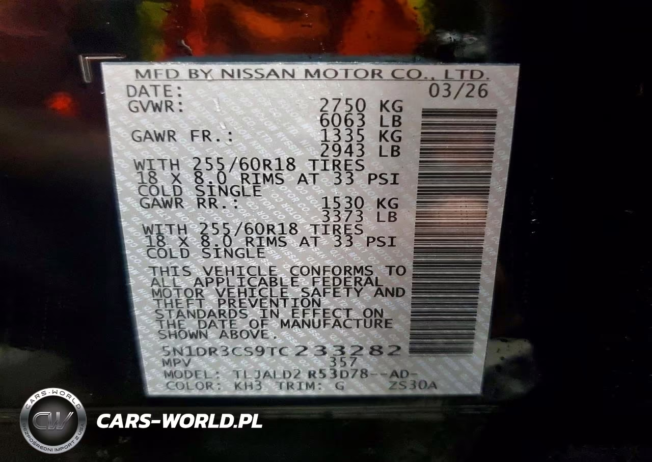 2026 Nissan Pathfinder Sl VIN:5N1DR3CS9TC233282 - 13
