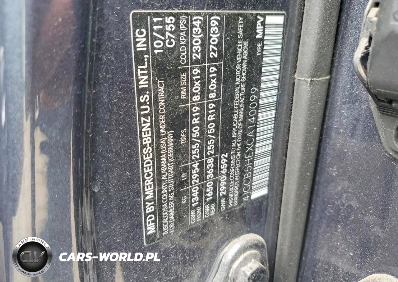 2012 Mercedes-Benz R 350 4Matic VIN:4JGCB5HEXCA140099 - 13
