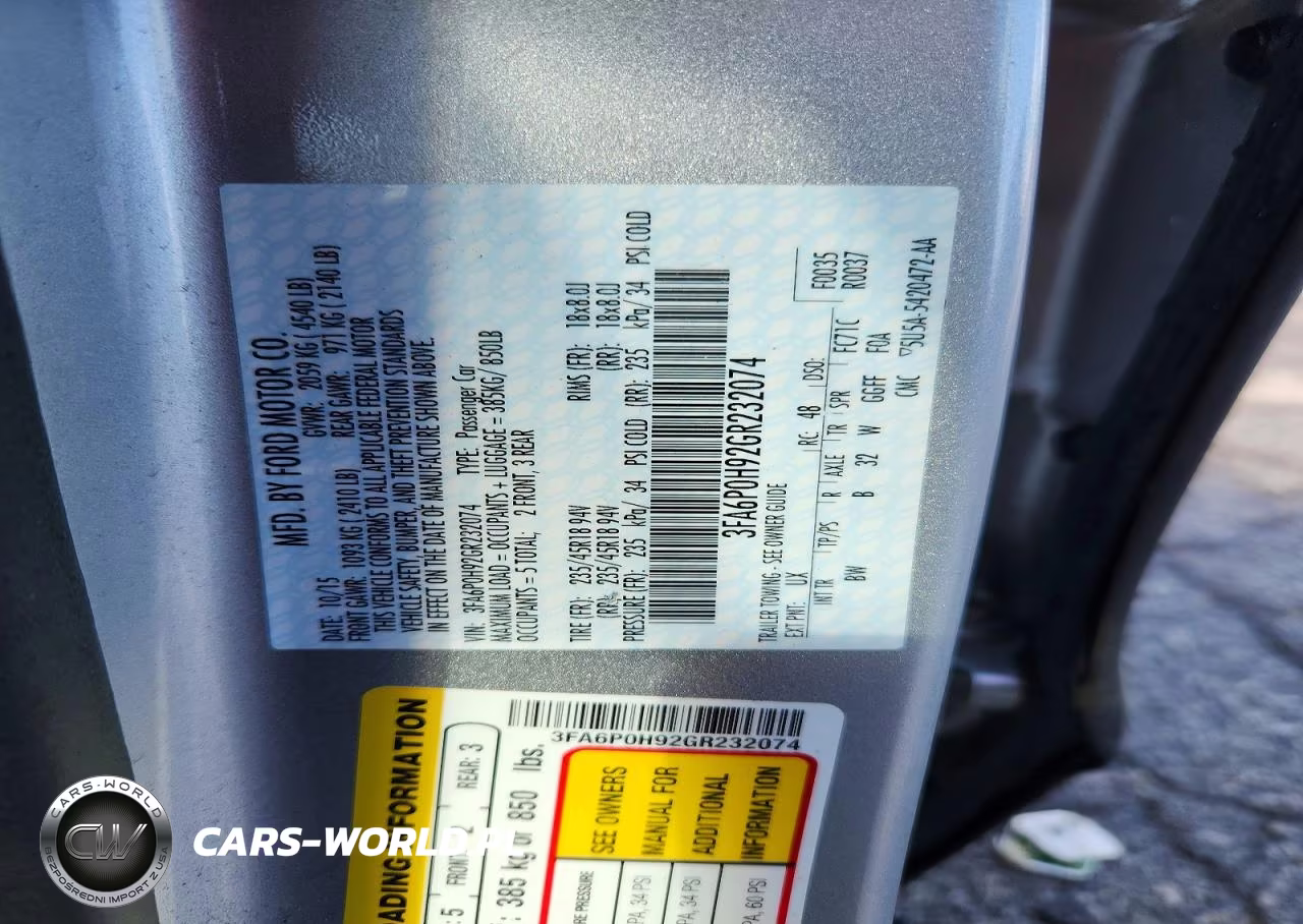 2016 Ford Fusion Se VIN:3FA6P0H92GR232074 - 12