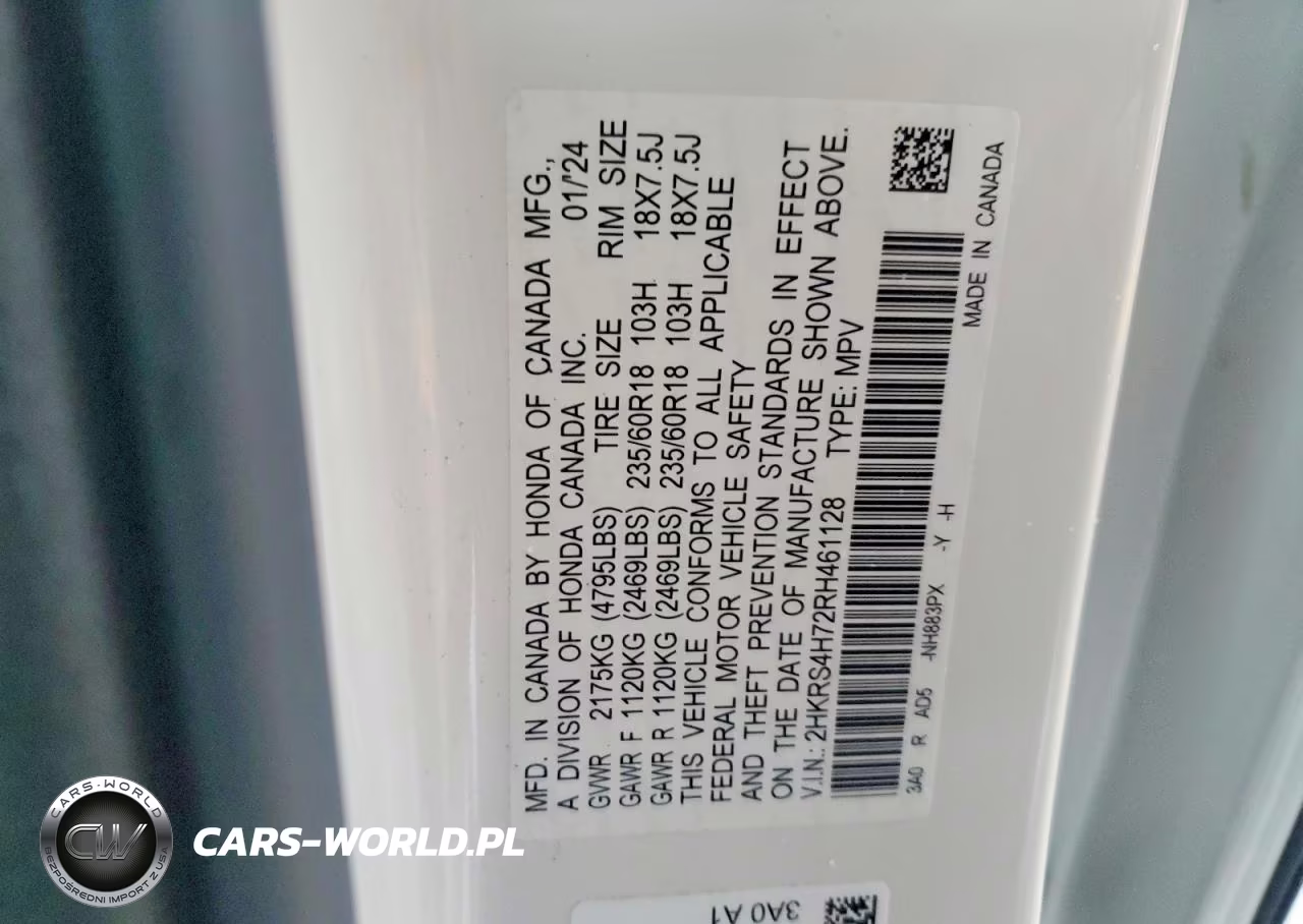 2024 Honda Cr-V Exl VIN:2HKRS4H72RH461128 - 13