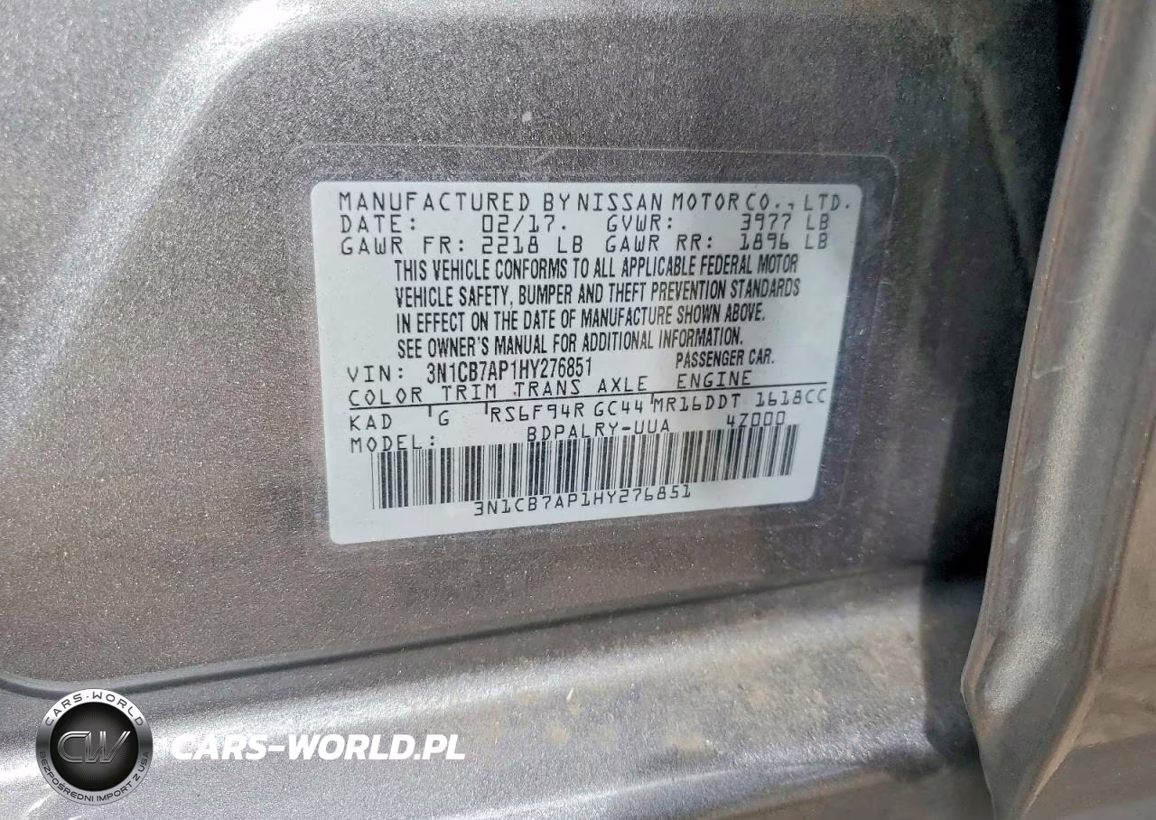 2017 Nissan Sentra Sr Turbo VIN:3N1CB7AP1HY276851 - 12