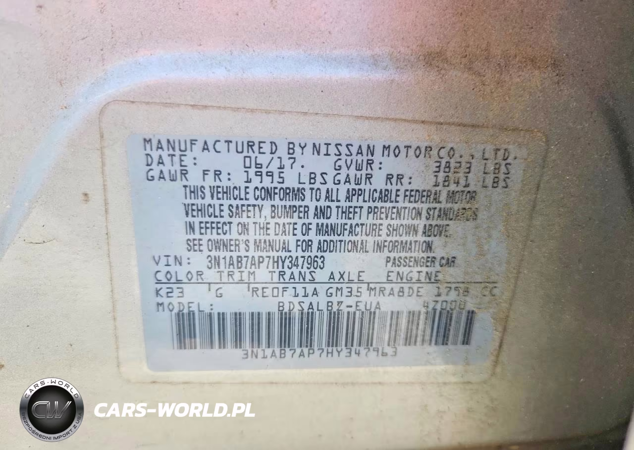 2017 Nissan Sentra S VIN:3N1AB7AP7HY347963 - 12